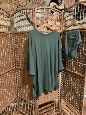 Dressed in LALA Sage Green Bike Shorts Set